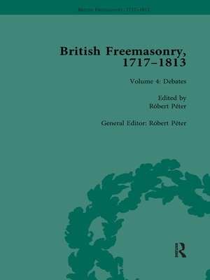 cover image of British Freemasonry, 1717-1813 Volume 4